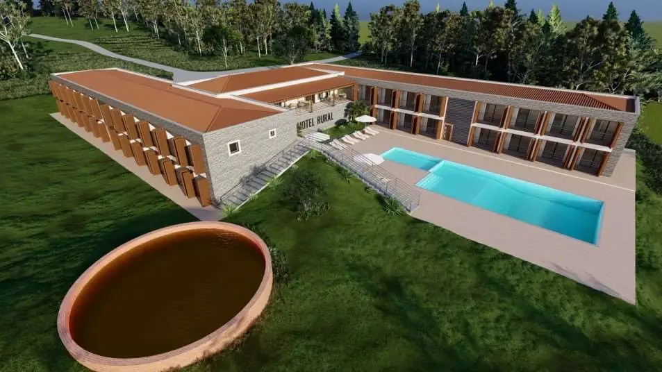 Projeto do hotel rural (render)